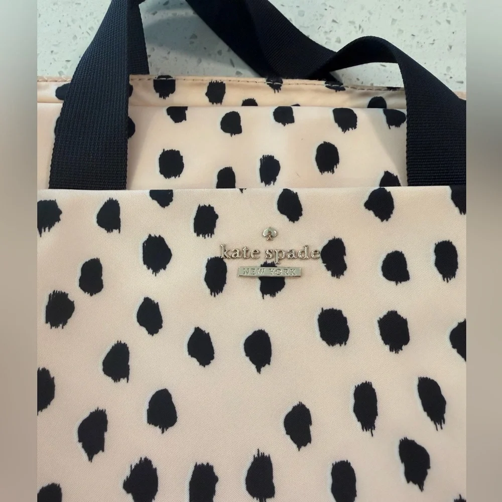 Kate Spade Pink and Black Dotted Laptop Bag